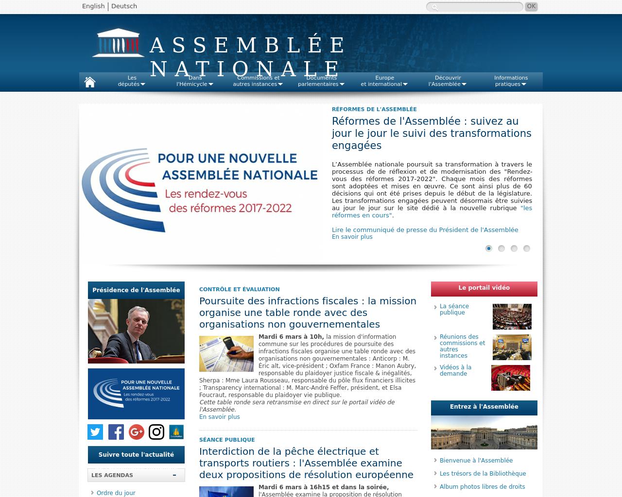 L'assemblée Nationale L'assemblée Nationale