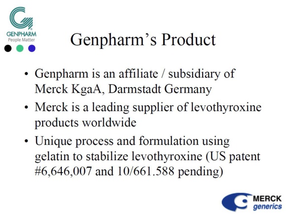 #LEVOTHYROX - REVELATIONS IN 2005, MERCK HAD EXPLAINED TO THE FDA THAT ITS LEVOTHYROXINE SODIUM MET THE 95/105% STANDARD