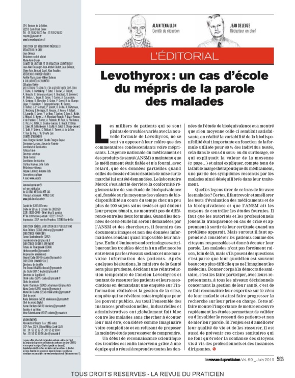 #LEVOTHYROX - Enfin la vérité commence à sortir le bout de son nez #LEVOTHYROX - Enfin la vérité commence à sortir le bout de son nez