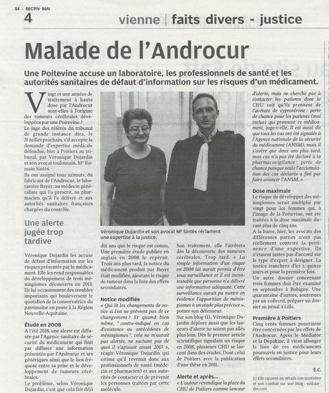#ANDROCUR : Plaidoirie de Me Romain SINTES devant le TGI de Poitiers