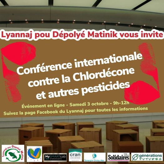 #Chlordecone : conférence internationale "virtuelle" - Samedi 3 octobtre 2020 9h-12h (heure des Antilles) #Chlordecone : conférence internationale "virtuelle" - Samedi 3 octobtre 2020 9h-12h (heure des Antilles)