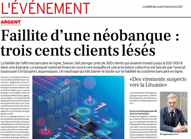 #SWOON #neobanque que faire en cas de faillite ? 