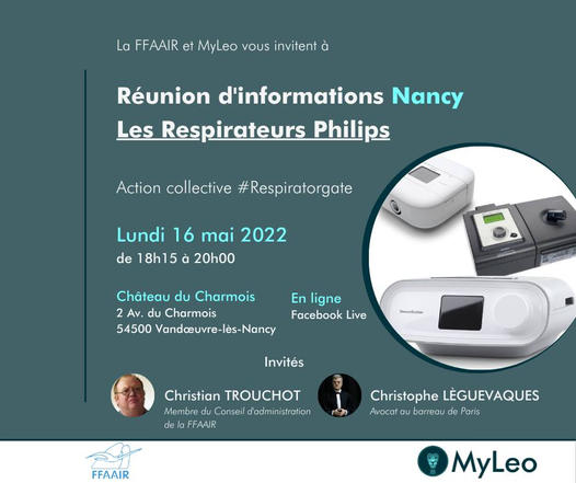 #Respiratorgate #Philips : Réunion d'informations à #NANCY