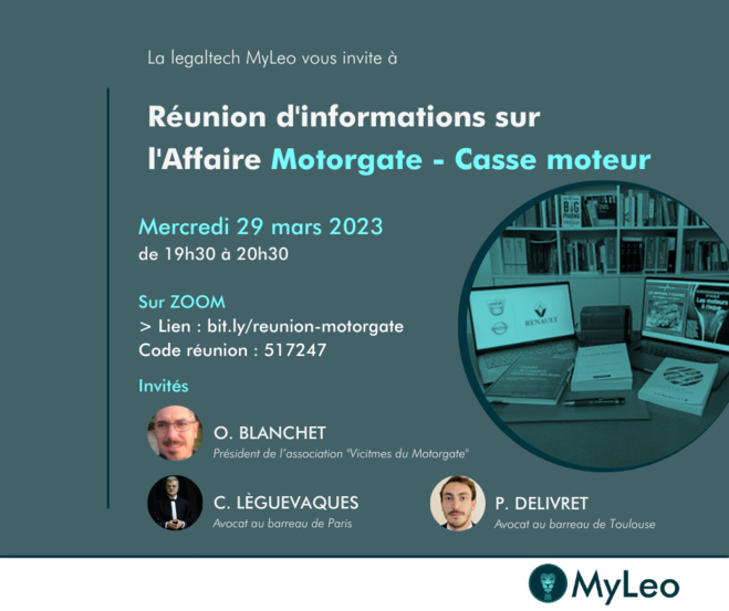 MOTORGATE : réunion d'informations le mercredi 29 mars 2023 MOTORGATE : réunion d'informations le mercredi 29 mars 2023