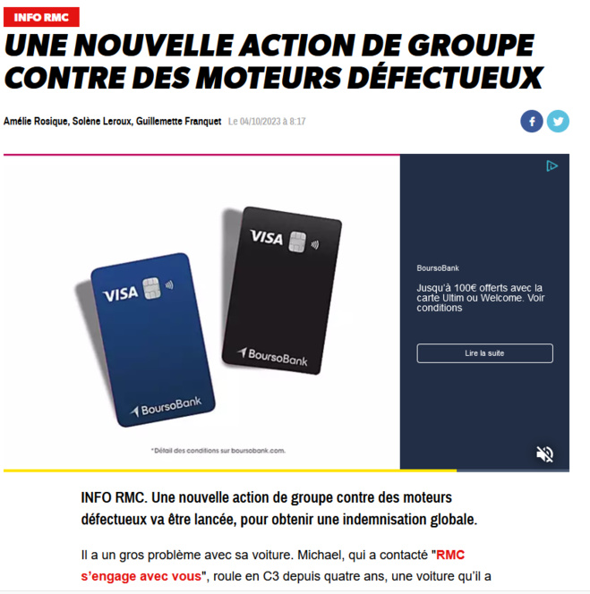 #Stellantis #Puretech : RMC révèle l'ouverture d'une action collective