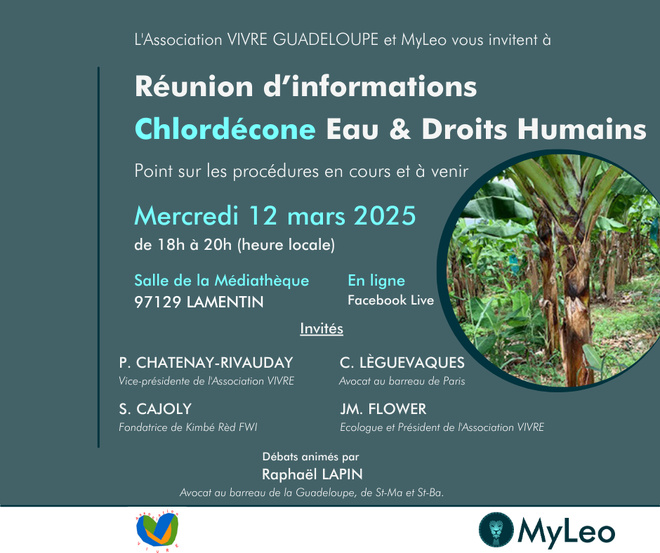 Chlordecone : réunion d'information en GUADELOUPE