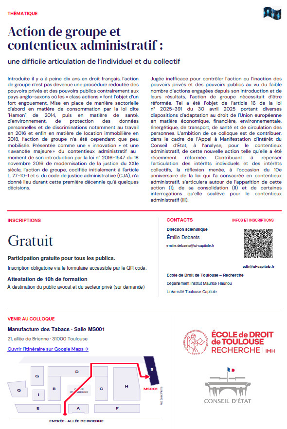Action de groupe et contentieux administratif 