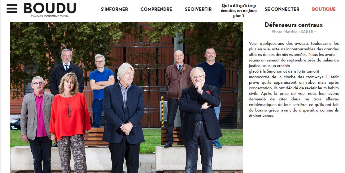 Retrouver dans BOUDU, la tribu des (irréductibles) avocats toulousains (ou d'origine toulousaine) Retrouver dans BOUDU, la tribu des (irréductibles) avocats toulousains (ou d'origine toulousaine)