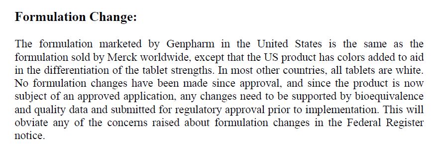 #Levothyrox: Enthüllungen aus dem Jahre 2005: Das Pharmaunternehmen Merck erklärte bereits damals der FDA ( Food & drug administration, =amerikanische Lebensmittel-und Arzneimittelbehörde), dass ihr Levothyroxin Natrium die geforderte Wirkstoffbr