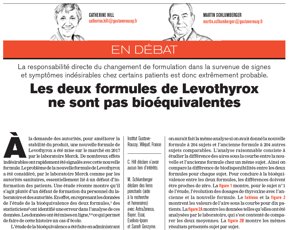 Levothyrox : ne pas confondre biéquivalence et interchangeabilité Levothyrox : ne pas confondre biéquivalence et interchangeabilité
