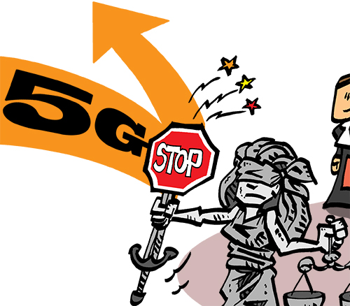 #5G  - action collective contre les enchères attribuant les fréquences