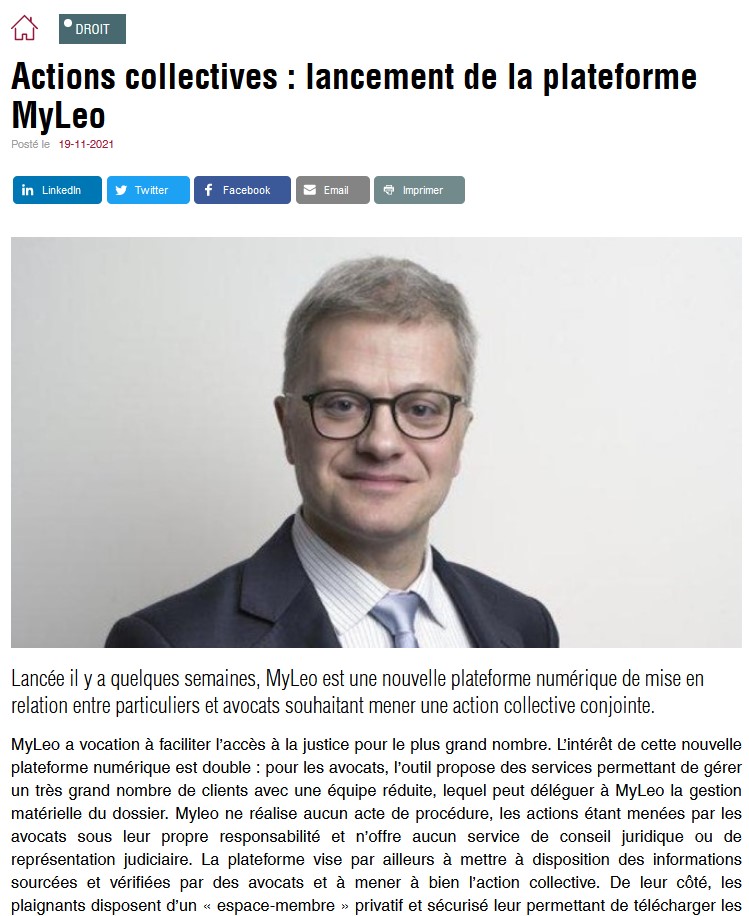 DECIDEURS MAGAZINE consacre un article à Myleo