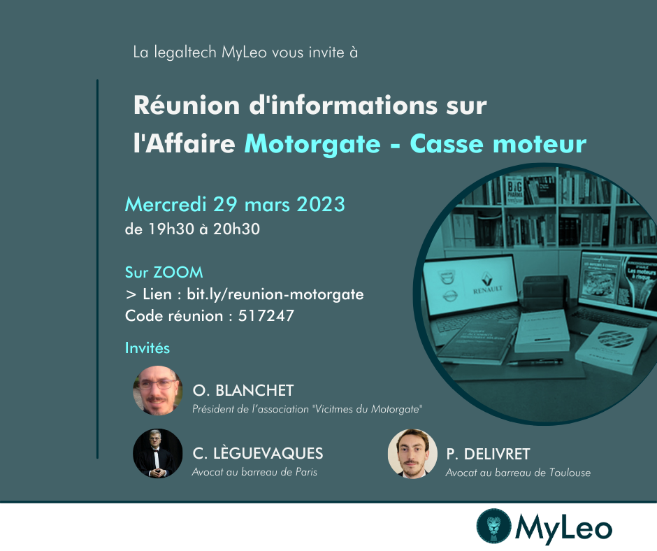 MOTORGATE :  réunion d'informations le mercredi 29 mars 2023