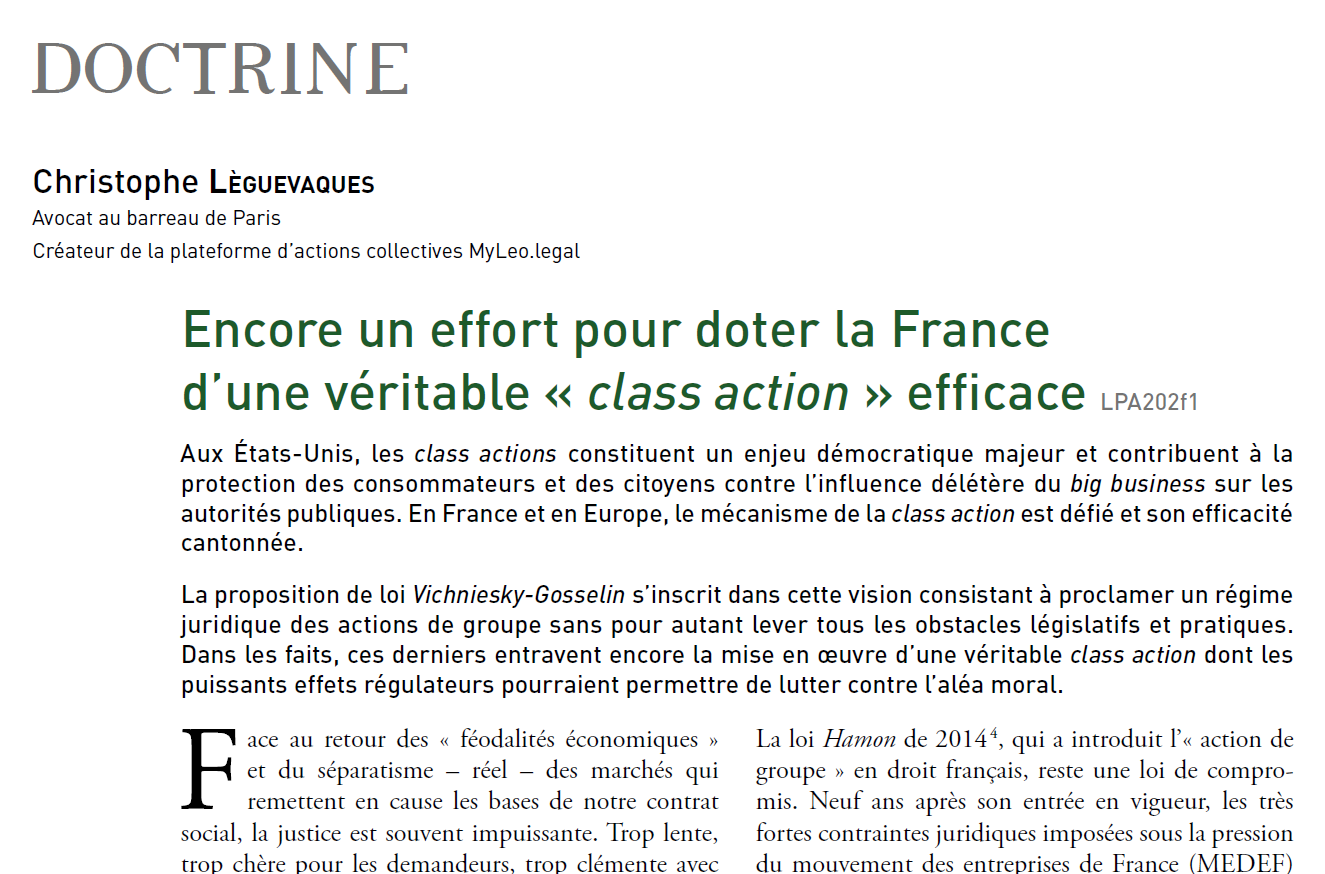 Class-action ou action de groupe : quelles différences ?