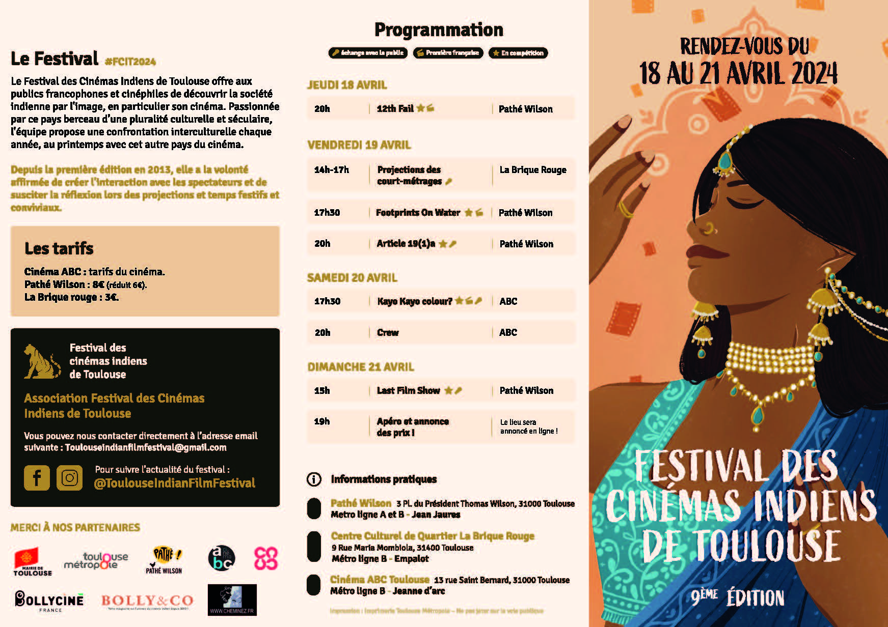 Festival des Cinémas Indiens de Toulouse - 9é édition - 18 / 21 avril 2024 