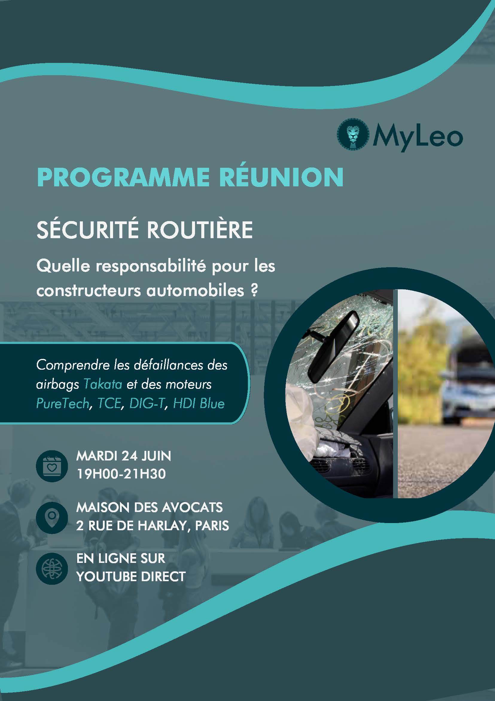 Sécurité routière, réunion publique du 24 juin : demandez le programme