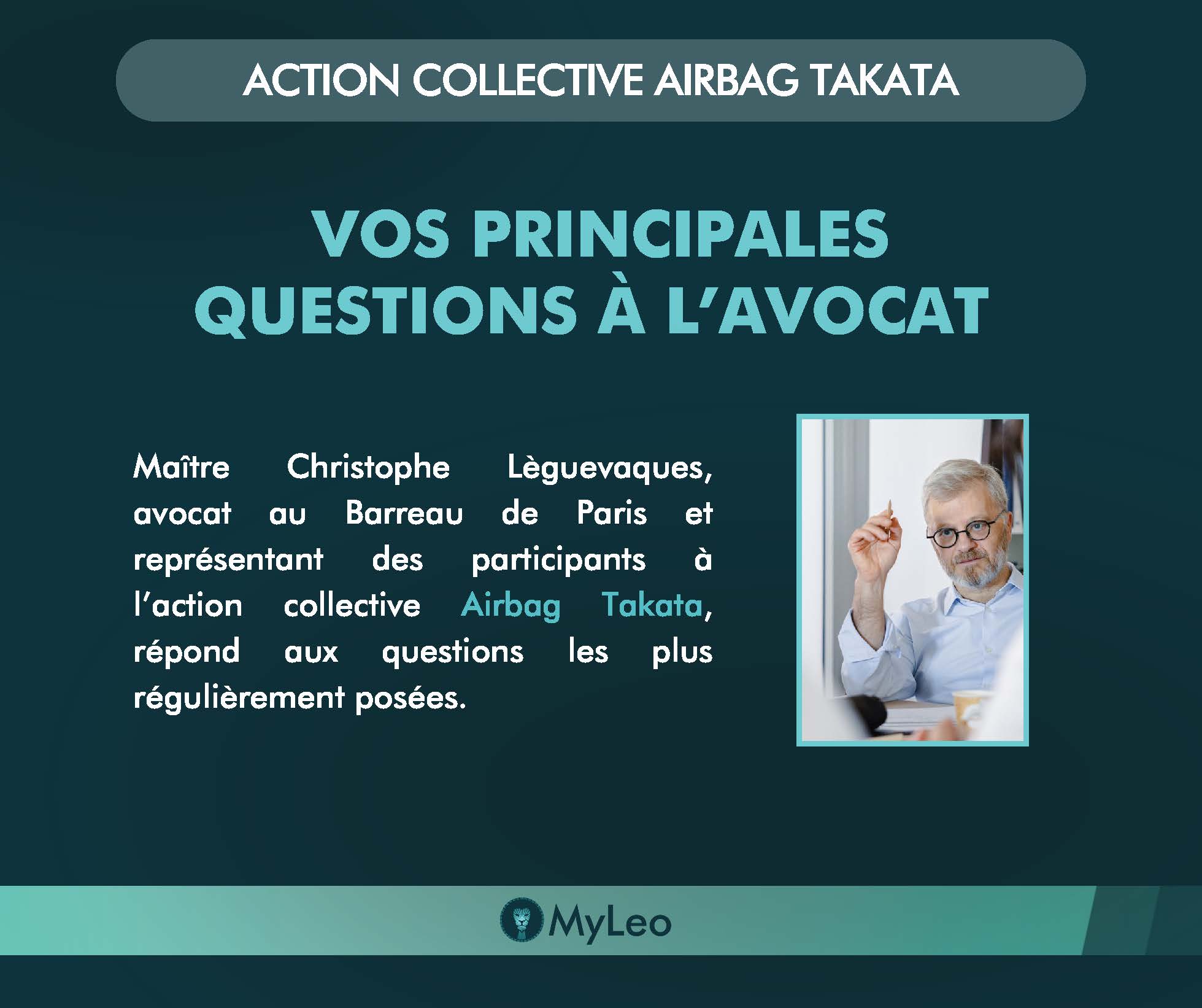 Airbag Takata : questions / réponses sur l'action collective