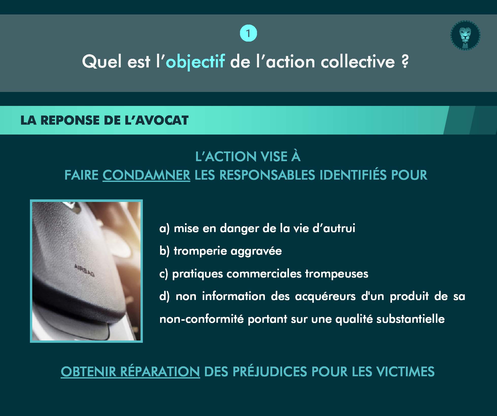 Airbag Takata : questions / réponses sur l'action collective