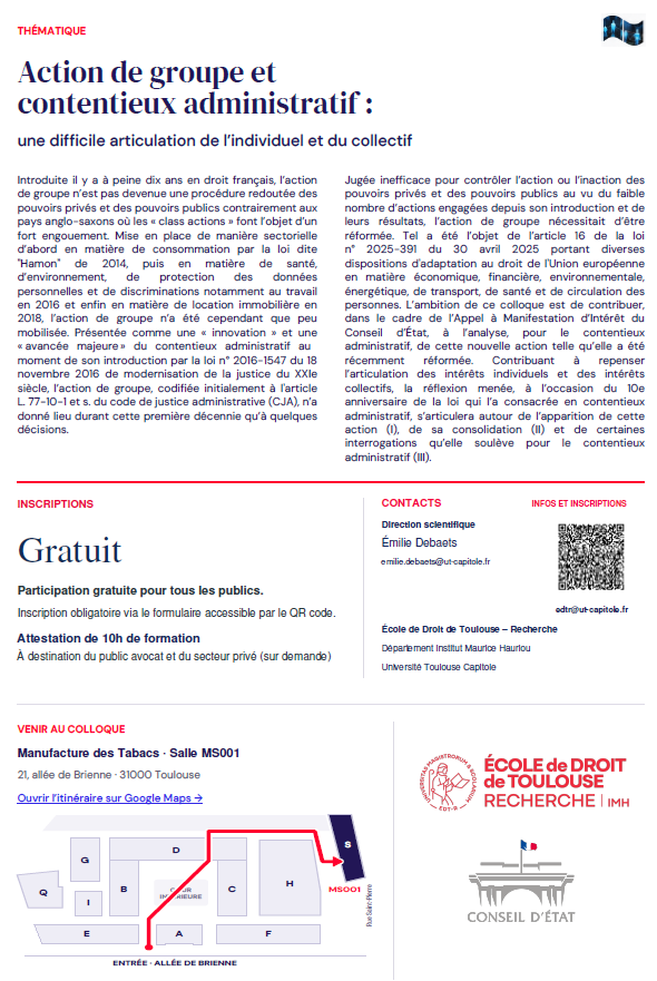Action de groupe et contentieux administratif 