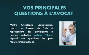 Airbag Takata : questions / réponses sur l'action collective
