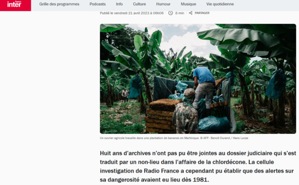 #Chlordecone : les journalistes d'investigation plus forts que les juges d'instruction ?