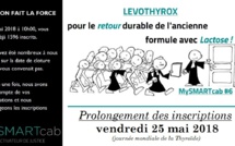 #Levothyrox : prolongement des inscriptions pour l'action "Retour du lévothyrox avec lactose"