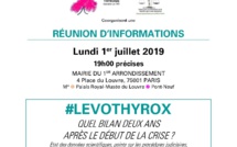 #LEVOTHYROX - RDV le lundi 1er juillet 2019 à 19h00 pour une GRANDE REUNION D'INFORMATIONS