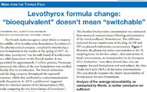 Levothyrox : ne pas confondre biéquivalence et interchangeabilité