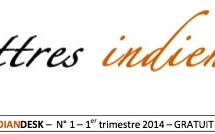 Parution du n° 1 de LETTRES INDIENNES, la newsletter de l'INDIAN DESK