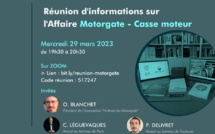 MOTORGATE :  réunion d'informations le mercredi 29 mars 2023