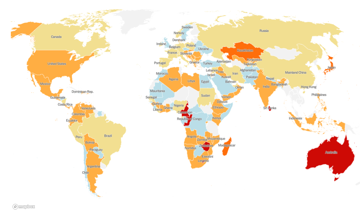 worldmap NYT 14072020 worldmap NYT 14072020